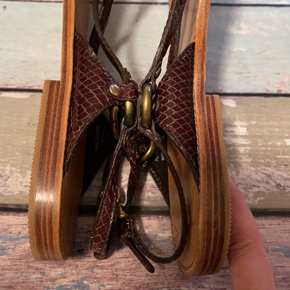 NIB, COACH Vintage Rhea Printed Python Sandals, size 11 - Picture 7 of 12